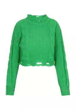 Тонкий вязаный свитер MYMO Sweater, лаймовый