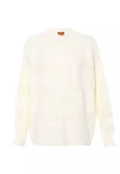 Тонкий вязаный свитер NALLY Sweater Nally, белый