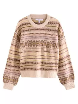 Тонкий вязаный свитер Next Sweater, бежевый