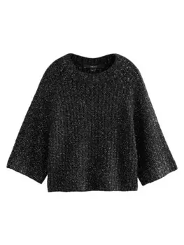 Тонкий вязаный свитер Next Sweater, черный