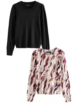 Тонкий вязаный свитер Next Sweater, цвет mixed colors/black