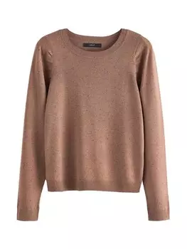 Тонкий вязаный свитер Next Sweater, коричневый