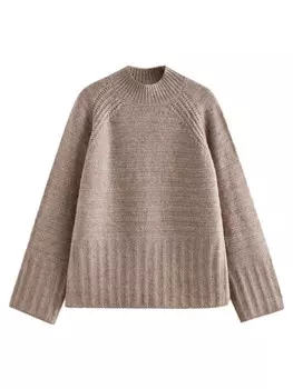 Тонкий вязаный свитер Next Sweater, коричневый