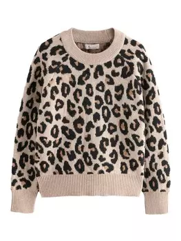 Тонкий вязаный свитер Next Sweater, коричневый
