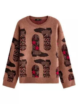 Тонкий вязаный свитер Next Sweater, коричневый