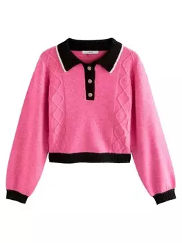 Тонкий вязаный свитер Next Sweater, розовый