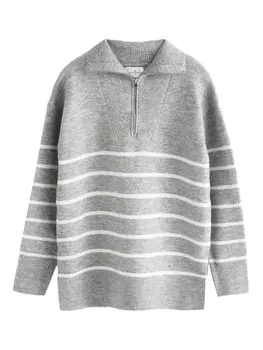 Тонкий вязаный свитер Next Sweater, серый