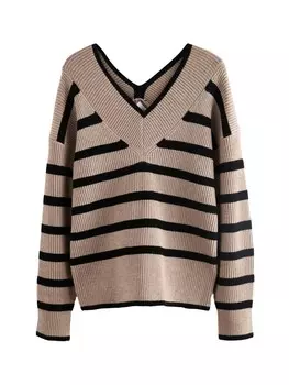 Тонкий вязаный свитер Next Sweater, светло-коричневый