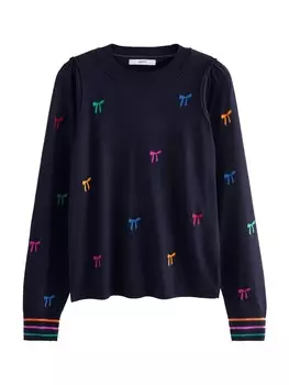 Тонкий вязаный свитер Next Sweater, темно-синий