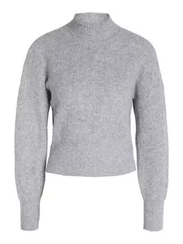 Тонкий вязаный свитер Noisy may Sweater NELLA, пятнистый серый