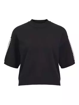 Тонкий вязаный свитер OBJECT Sweater, черный