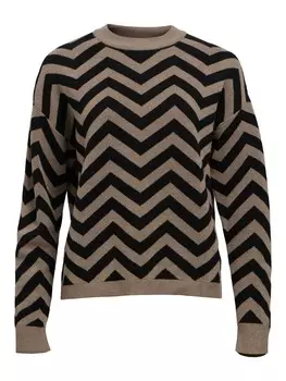 Тонкий вязаный свитер OBJECT Sweater OBJRAY, серый