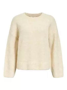 Тонкий вязаный свитер OBJECT Sweater OBJSaggia, кремовый