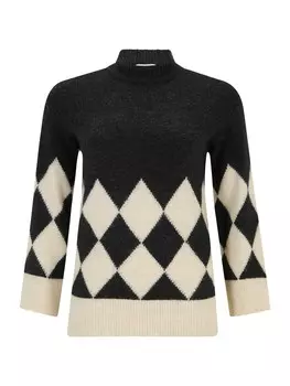 Тонкий вязаный свитер OBJECT Tall Sweater PERLA GEROMIA, антрацит