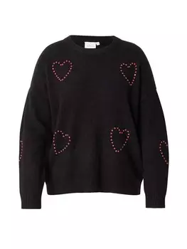 Тонкий вязаный свитер ONLY Carmakoma Sweater CARDaisy, черный