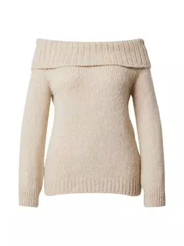 Тонкий вязаный свитер ONLY Carmakoma Sweater, серо-коричневый