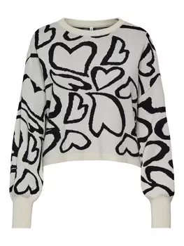 Тонкий вязаный свитер ONLY Sweater, белый