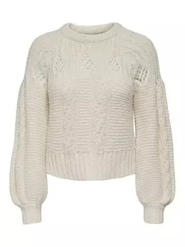 Тонкий вязаный свитер ONLY Sweater, бежевый