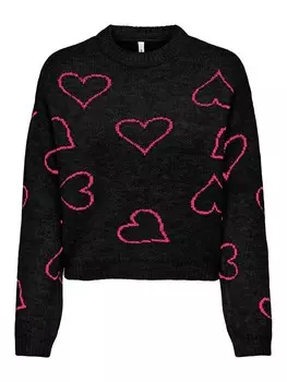 Тонкий вязаный свитер ONLY Sweater, черный