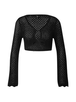 Тонкий вязаный свитер ONLY Sweater, черный