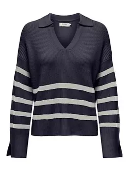 Тонкий вязаный свитер ONLY Sweater MONNA, ночной синий