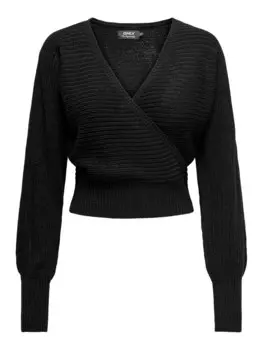 Тонкий вязаный свитер ONLY Sweater NINA, черный