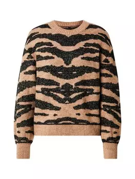 Тонкий вязаный свитер ONLY Sweater ONLAMBER, коричневый
