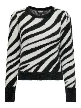 Тонкий вязаный свитер ONLY Sweater ONLPIUMO, черный