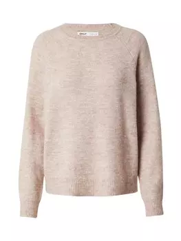Тонкий вязаный свитер ONLY Sweater ONLROME, пятнистый бежевый