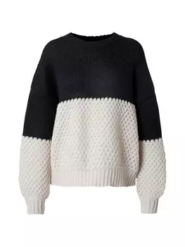Тонкий вязаный свитер ONLY Sweater ONLROSE, цвет black/natural white