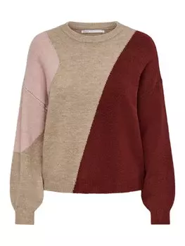 Тонкий вязаный свитер ONLY Sweater ONLSILJA, темно-бежевый