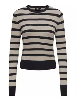 Тонкий вязаный свитер ONLY Sweater ONLVenice, серо-бежевый