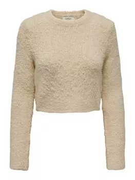 Тонкий вязаный свитер ONLY Sweater SIMA, бежевый