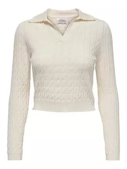 Тонкий вязаный свитер ONLY Sweater SVALA, цвет pearl white