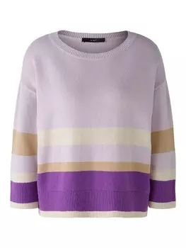 Тонкий вязаный свитер OUI Sweater, цвет purple/light purple
