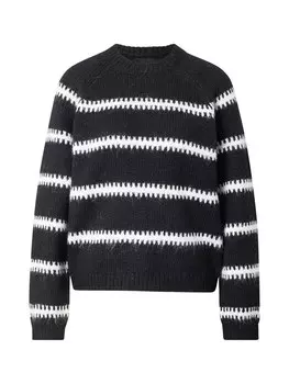 Тонкий вязаный свитер PIECES Sweater, черный