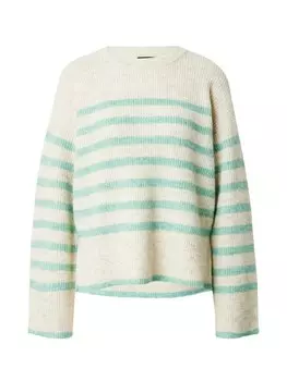 Тонкий вязаный свитер PIECES Sweater Line, бежевый