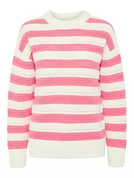 Тонкий вязаный свитер PIECES Sweater PCFANNI, белый