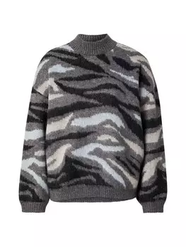 Тонкий вязаный свитер PIECES Sweater PCPEGGY, серый