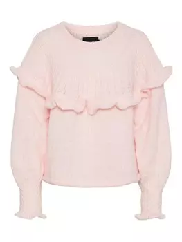 Тонкий вязаный свитер PIECES Sweater PCRikka, розовый
