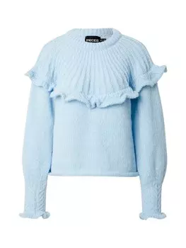 Тонкий вязаный свитер PIECES Sweater PCRIKKA, светло-синий