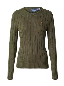 Тонкий вязаный свитер Polo Ralph Lauren Sweater JULIANNA, оливковый