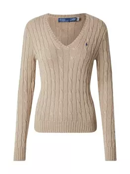 Тонкий вязаный свитер Polo Ralph Lauren Sweater KIMBERLY, светло-коричневый