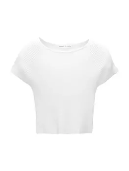Тонкий вязаный свитер Pull&Bear Sweater, белый