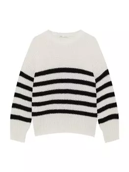 Тонкий вязаный свитер Pull&Bear Sweater, натуральный белый
