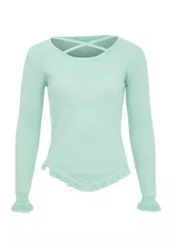 Тонкий вязаный свитер qisha Sweater, синий