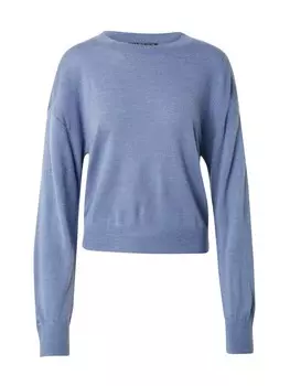 Тонкий вязаный свитер QS Sweater, пыльно-голубой