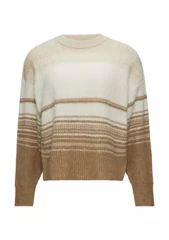 Тонкий вязаный свитер s.Oliver Sweater, цвет ecru/light beige/light brown