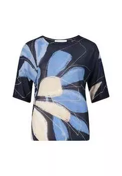 Тонкий вязаный свитер с принтом Betty & Co, мультиколор