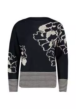 Тонкий вязаный свитер с жаккардовым узором Betty Barclay, мультиколор